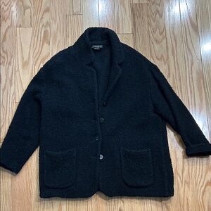 Eileen Fisher Black Teddy Jacket